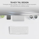 Rapoo E9050L Wireless Multi-mode Ultra-slim 78 Key Keyboard with Bluetooth and 2.4g White