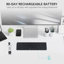 Rapoo E3950L Wireless Multi-mode Ultra-slim 99 Key Keyboard with Bluetooth and 2.4g