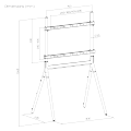 Bracom Easel Studio TV Floor Stands (Metal & Wood) up to 40kg Matte Black & Walnut
