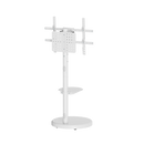 Bracom Heavy-Duty Mobile TV Floor Stand upto 86 inch TV White