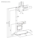 Bracom Mobile TV Display Floor Stand with Integrated Cable Management Fine Texture Light Brown & Beech