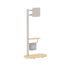 Bracom Mobile TV Display Floor Stand with Integrated Cable Management Fine Texture Light Brown & Beech