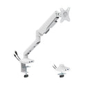 Bracom FlexPrecision Cost-Effective Gas Spring Monitor Arm with USB Ports White