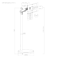 Bracom Fully-Adjustable, Mobile Mech Spring Display Floor Stand (Max. VESA: 200x200) White
