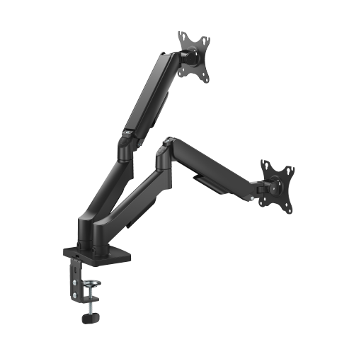 Bracom Super Economical Gas Spring Dual Monitor Arm with USB Ports Black