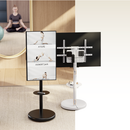 Bracom Heavy-Duty Mobile TV Floor Stand upto 86 inch TV White