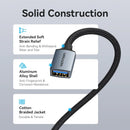 Vention Cotton Braided USB 3.0 Type A Male to Female Extension Cable 1M Gray Aluminum Alloy Type