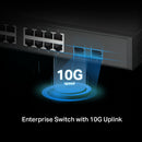 TP LINK JetStream 16-Port 2.5GBASE-T and 2-Port 10GE SFP+ L2+ Managed Switch with 8-Port PoE+ by Omada SDN