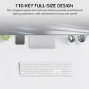 Rapoo E9550L Wireless Multi-mode Ultra-slim 110 Key Keyboard with Bluetooth and 2.4g White