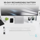 Rapoo E9550L Wireless Multi-mode Ultra-slim 110 Key Keyboard with Bluetooth and 2.4g White