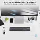 Rapoo E9550L Wireless Multi-mode Ultra-slim 110 Key Keyboard with Bluetooth and 2.4g