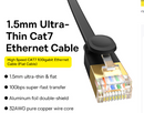 Baseus High Speed CAT7 10Gigabit Ethernet Cable (Flat Cable) 3m Cluster Black