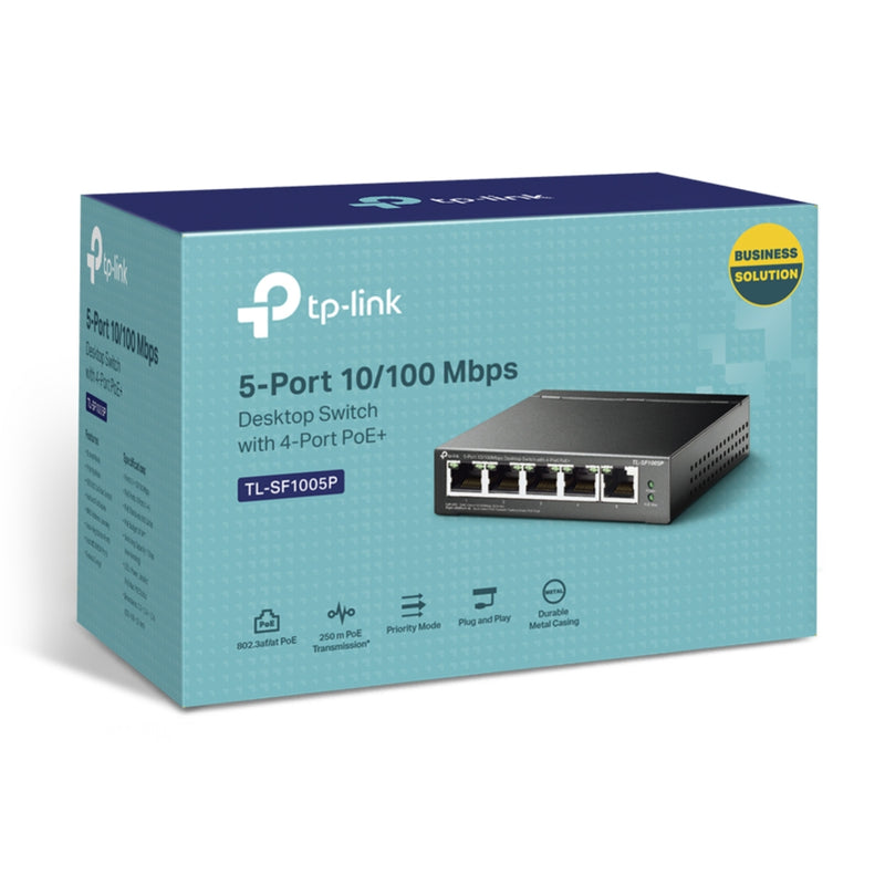 TP-Link TL-SF1005P 5-Port 10/100Mbps Desktop Switch With 4-Port PoE