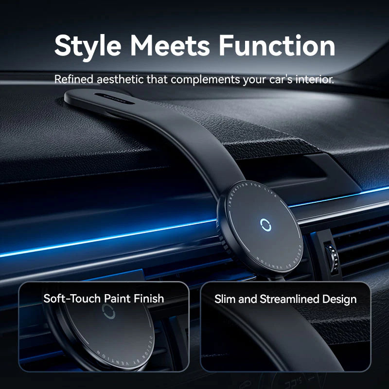 Vention Magnetic Wireless Car Mount Charger Black