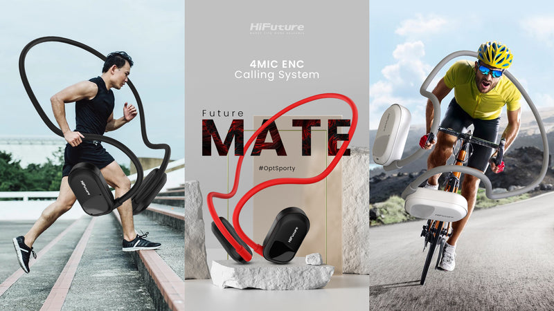 HiFuture FutureMate Sport Earphones, 8 hrs playtime, Grey