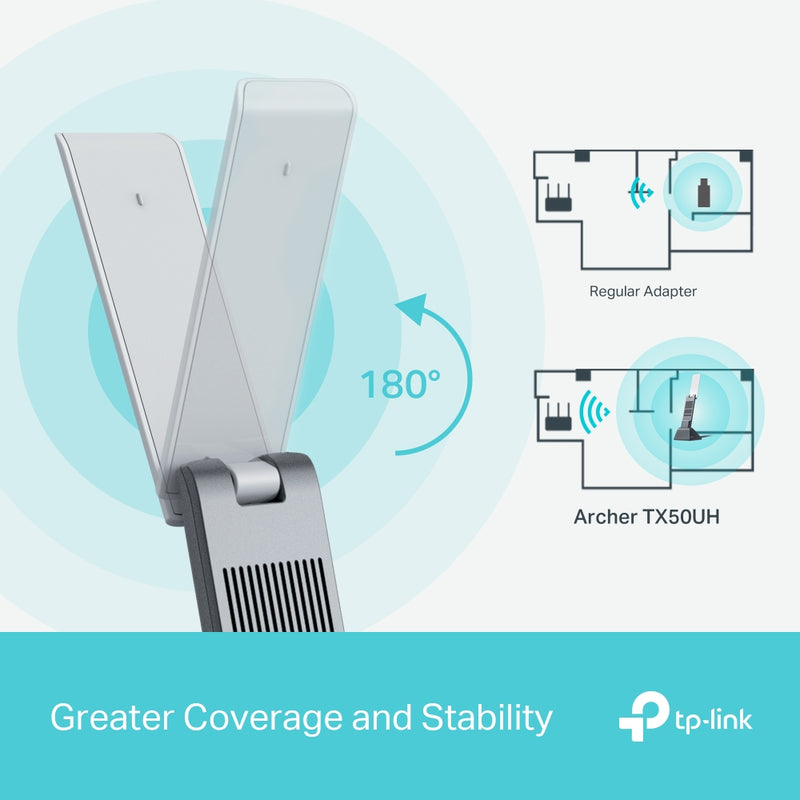 TP-Link Archer TX50UH, AX3000 High Gain Wireless USB Adapter