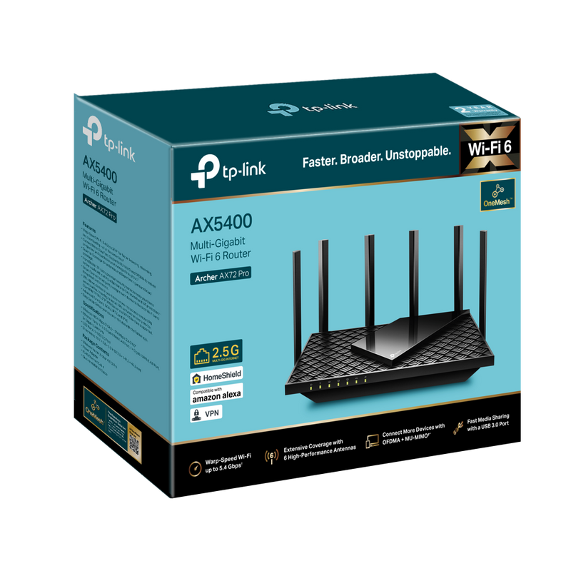 TP-Link ARCHER AX72 PRO AX5400 Dual-Band Wi-Fi 6 Router