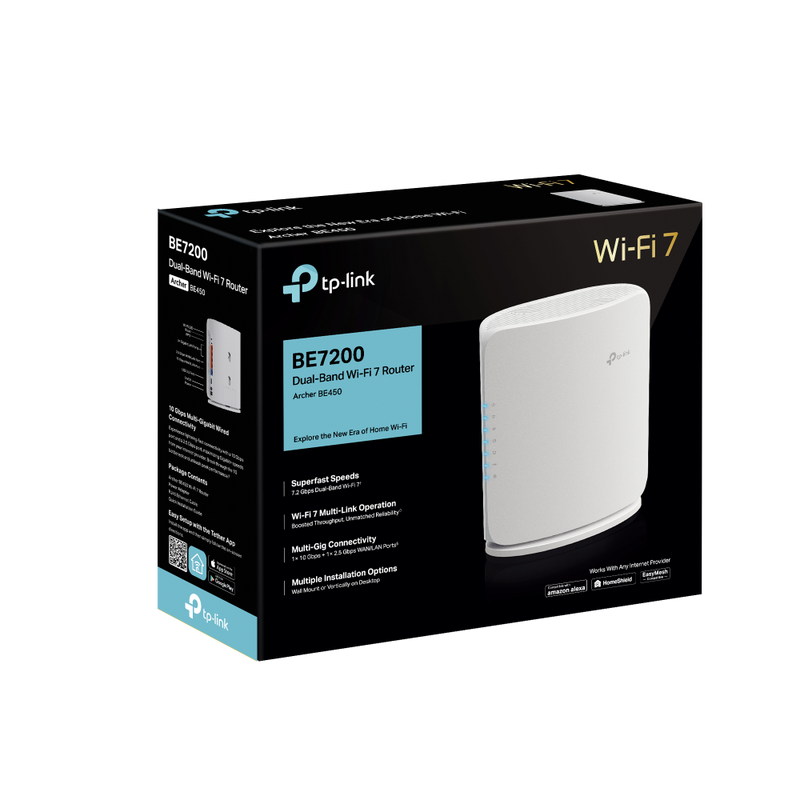 TP-Link Archer BE450, BE7200 Dual-Band Wi-Fi 7 Router
