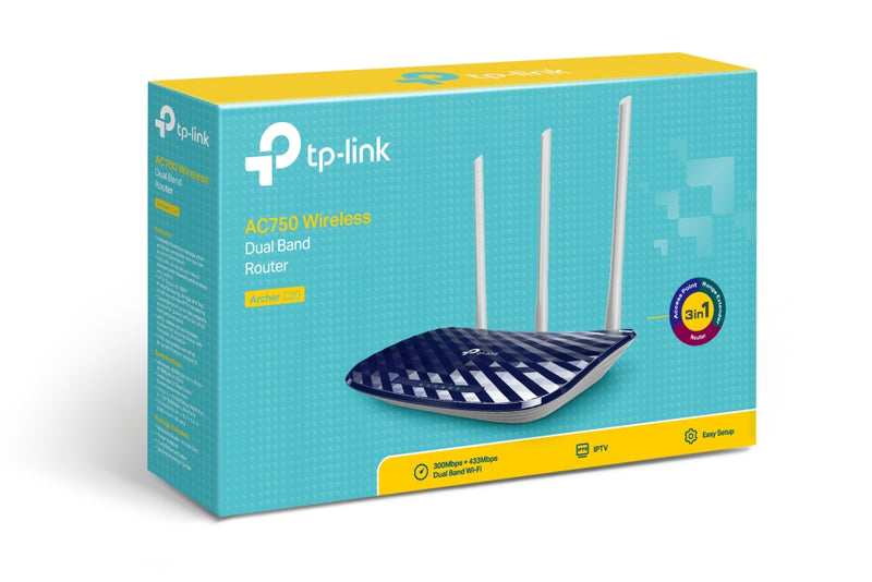 TP-Link ARCHER C20  AC750 Wireless Dual Band Router