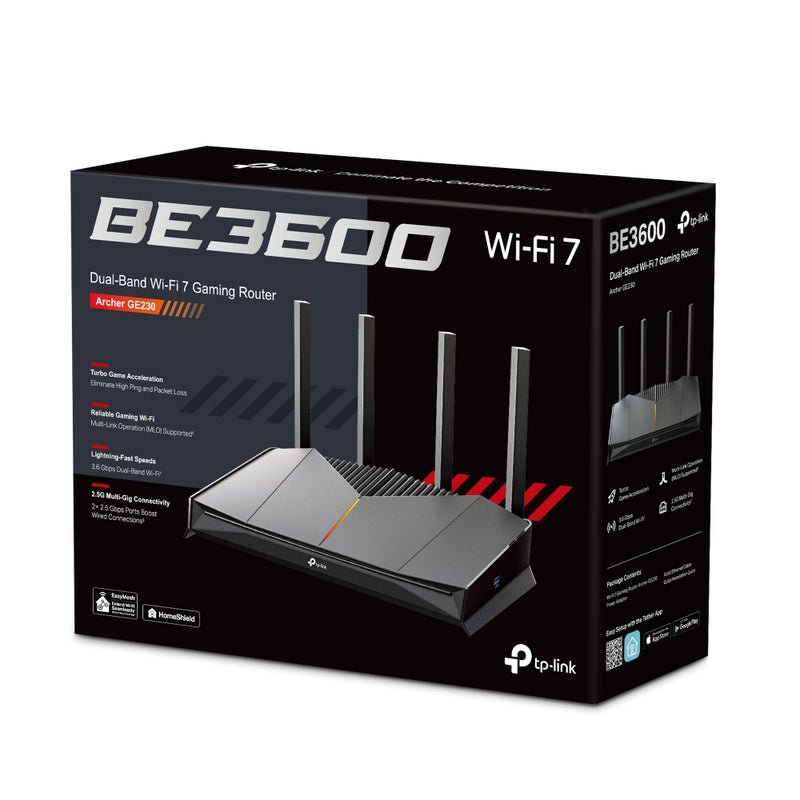 TP-Link Archer GE230, BE3600 Dual-Band Wi-Fi 7 Gaming Router