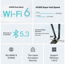 TP-Link Archer TX10E, AX900 Wi-Fi 6 Bluetooth PCIe Adapter