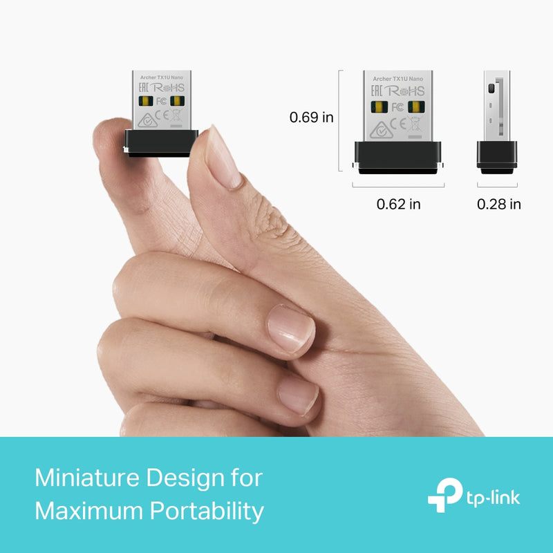 TP-Link Archer TX1U Nano AX300 Nano Wi-Fi 6 Wireless USB Adapter