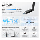 TP Link Archer TXE70U Plus AXE5400 Wi-Fi 6E High Gain Wireless USB Adapter