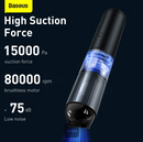 Baseus A3 Car Vacuum Cleaner 15000pa Silver/Tarnish