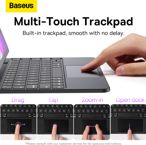 Baseus Brilliance Series Magnetic Keyboard Case for iPad Air4/Air5 10.9â€³ & iPad Pro 11â€³ - Black