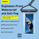 OS-Baseus AquaGlide Waterproof Phone Pouch with Cylindrical Slide Lock Sea Blue