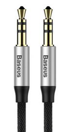 Baseus Yiven Audio Cableï¼ˆMale to Male) M30, 1.5m Silver+Black
