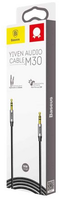 Baseus Yiven Audio Cableï¼ˆMale to Male) M30, 1.5m Silver+Black