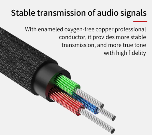 Baseus Yiven Audio Cableï¼ˆMale to Male) M30, 1.5m Silver+Black