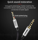 Baseus Yiven Audio Cableï¼ˆMale to Male) M30, 1.5m Silver+Black