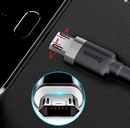 Baseus Cafule Cable Usb For Micro 2.4A 0.5M Gray+Black