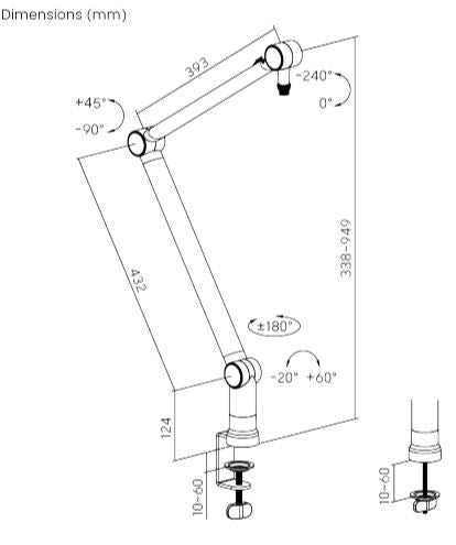 Bracom MPS06-1 PROFESSIONAL MICROPHONE BOOM ARM STAND