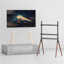 Bracom Easel Studio TV Floor Stands (Metal & Wood) up to 40kg Matte Black & Walnut