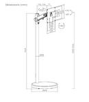 Bracom Fully-Adjustable, Mobile TV Display Mech Spring Floor Stand (Max. VESA: 200x200) White