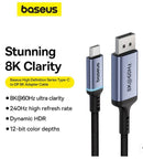 Baseus High Definition Series Type-C to DP 8K Adapter 2m Cluster Black