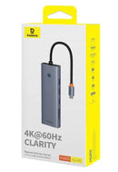 Baseus UltraJoy Series 10-Port HUB Docking Station, Type-C to HDMI4K@60Hz*1+VGA*1+USB 3.0*3+PD*1+RJ45*1+SD/TF*1+3.5mm/