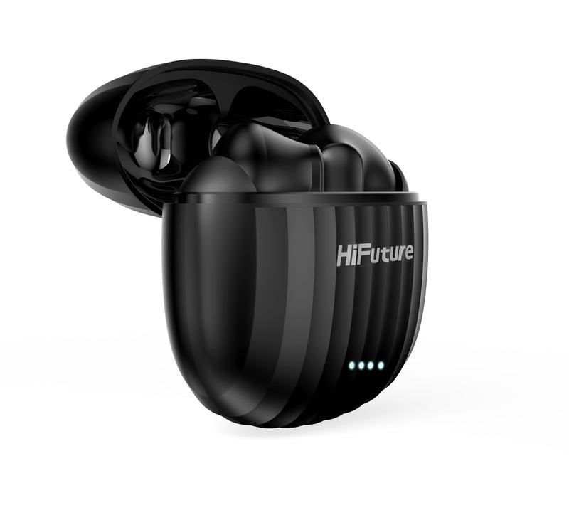 HiFuture SonicBliss Earbuds,  30 hours Play time, Black