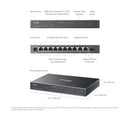 TP-Link ES210GP Omada 10-Port Gigabit Easy Managed Switch with 8-Port PoE+