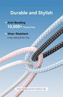Vention USB 2.0 A Male to 3-in-1 USB-C & Lightning & Micro-B Male 3A Cable Aluminum Alloy 1.5m