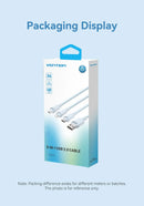 Vention USB 2.0 A Male to 3-in-1 USB-C & Lightning & Micro-B Male 3A Cable Aluminum Alloy 1.5m