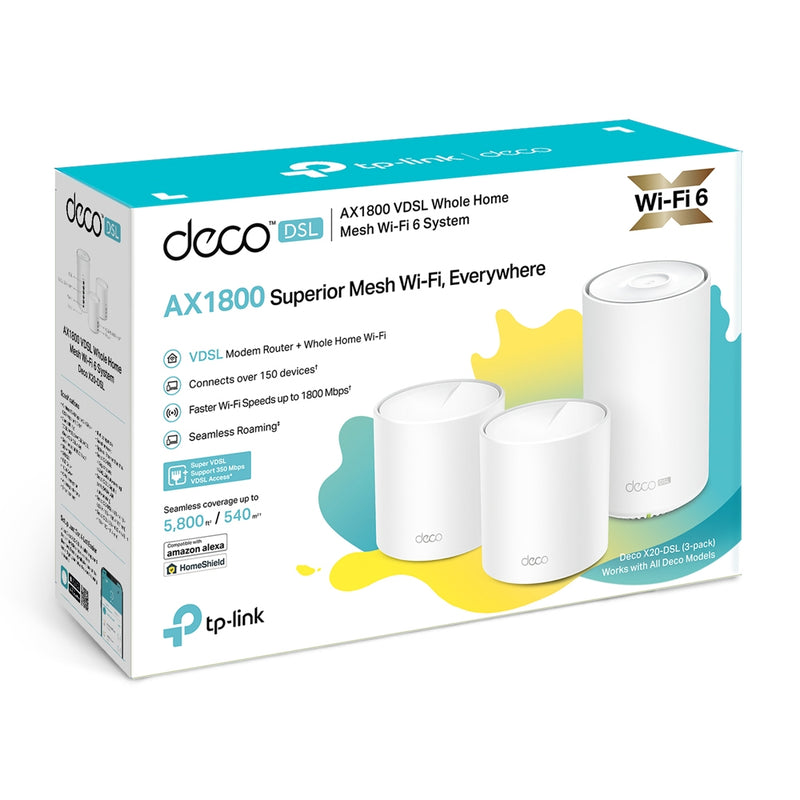 TP-Link Deco X50-DSL AX3000 VDSL Whole Home Mesh WiFi 6 Router - 3 Pack