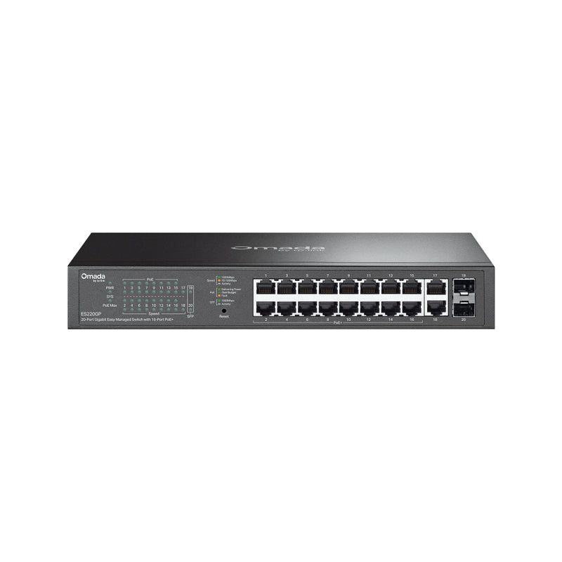 TP-Link ES220GP, Omada 20-Port Gigabit Easy Managed Switch with 16-Port PoE+