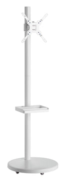 Mobile TV Stand. Spring assisted TV Floor Stand White Fit Most 17"-43"