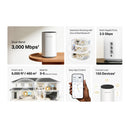 Mercusys Halo E85X AX3000 Whole Home Mesh Wi-Fi 6 System - 2 Pack
