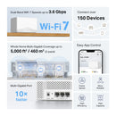 Mercusys Halo H27BE BE3600 Whole Home Mesh Wi-Fi 7 System - 2 Pack