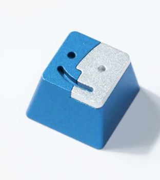 Smile Aluminium Alloy Blue Artisan Keycap (1u)
